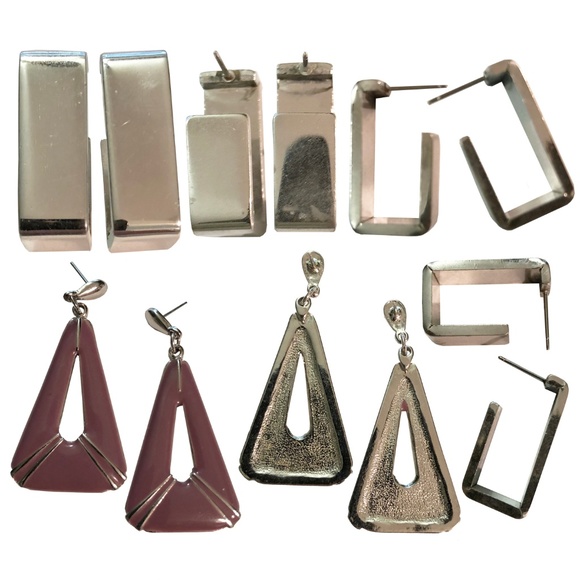 Purple Haze Vintage 80's-90's Pierced Earring Lot - Picture 5 of 5